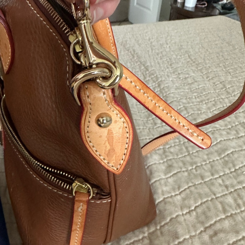 Dooney & Bourke Tan Leather Duffel Bag - Picture 4 of 6